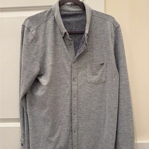 Men's Vuori Gray Button-Up Shirt